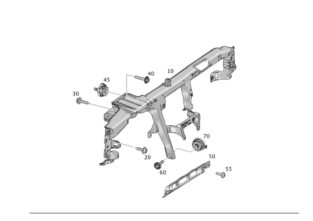 1666800355 - Front-End Assembly, Front Panel: Crossmember for Mercedes-Benz: GL350, GL450, GL550, GL63 AMG, GLE300d, GLE350, GLE400, GLE43 AMG, GLE450 AMG, GLE550e, GLE63 AMG, GLE63 AMG S, GLS350d, GLS450, GLS550, GLS63 AMG, ML250, ML350, ML400, ML550, ML63 AMG Image image