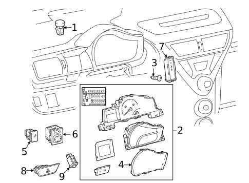 Cluster & Switches for 2012 Scion iQ #0