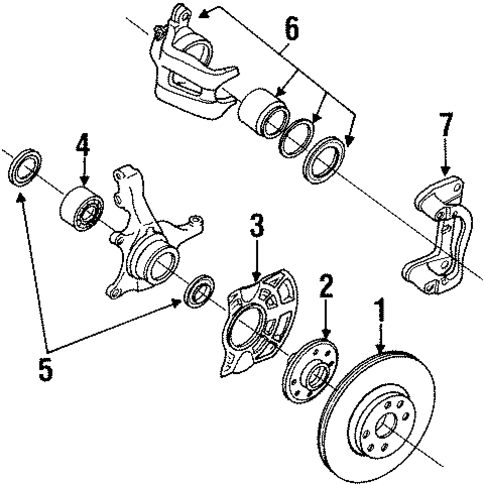 Front Brakes for 1990 Isuzu Impulse #0