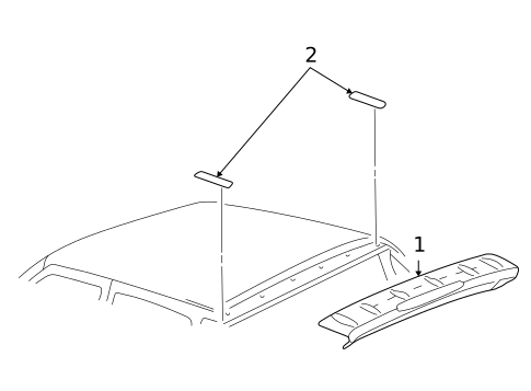 Exterior Trim - Roof for 2004 Chevrolet Avalanche 2500 #0
