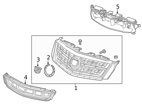 Grille & Components for 2014 Cadillac XTS #0
