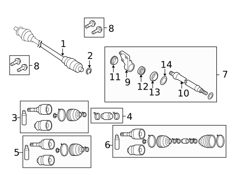 Drive Axles for 2010 Mazda 5 #0