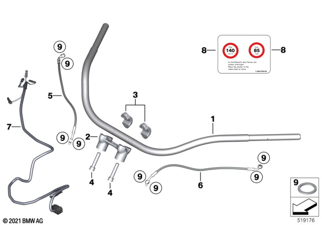 77229457404 - Retrofitting / Conversion / Accessories: Handlebars, Beach Bar - Black for BMW-Motorrad Image