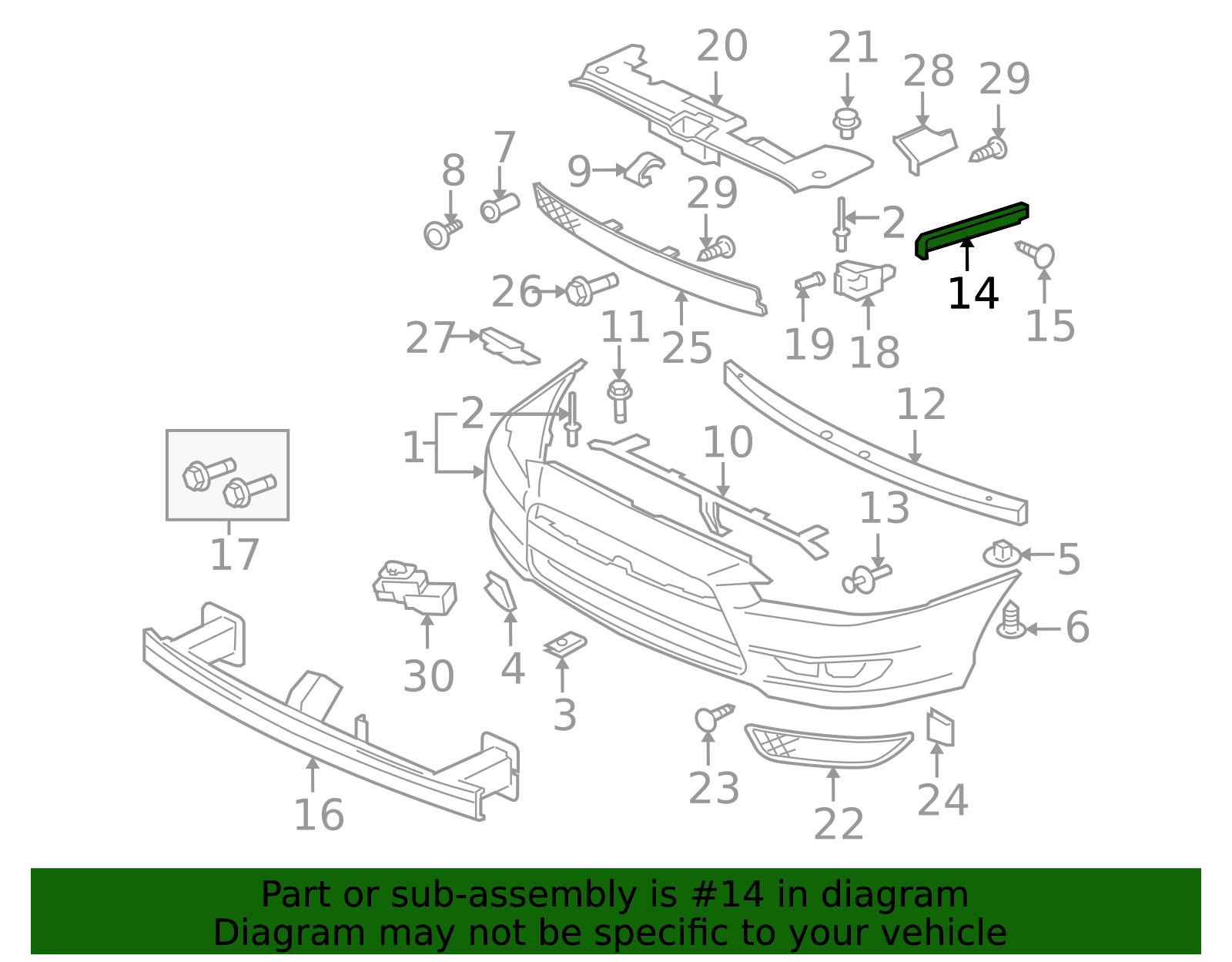Pair Of Front Bumper Brackets For Mitsubishi Lancer 2008-2017 (Except Evo) – 6400F549, 6400F550