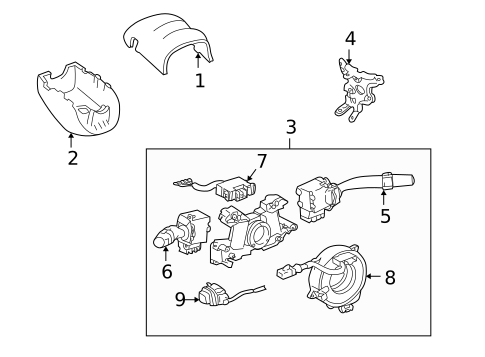Shroud, Switches & Levers for 2006 Lexus LX470 #0