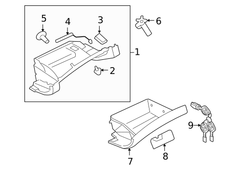 Glove Box for 2010 Mitsubishi Eclipse #0