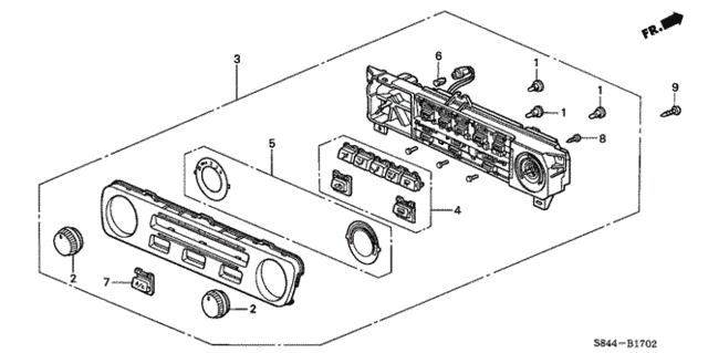 Heater Control ('01-'02) for 2002 Honda Accord #0