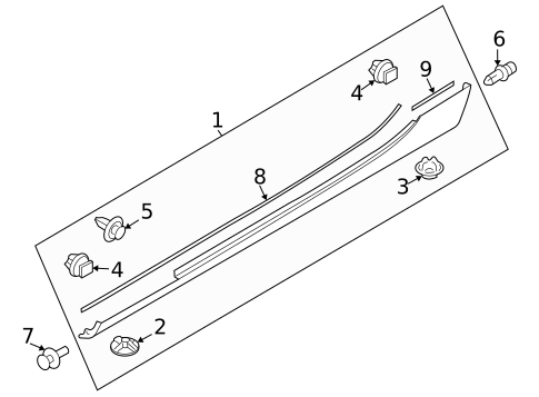 Exterior Trim - Pillars for 2009 Mazda MX-5 Miata #0