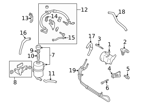 Pump & Hoses for 1999 Mazda Protege #0