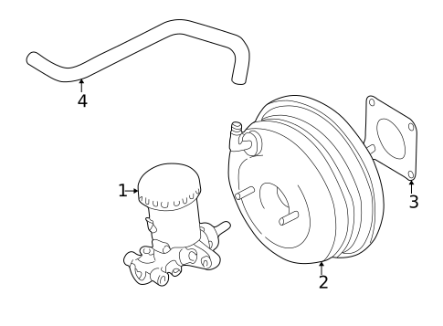 Master Cylinder - Components On Dash Panel for 2004 Suzuki Vitara #0