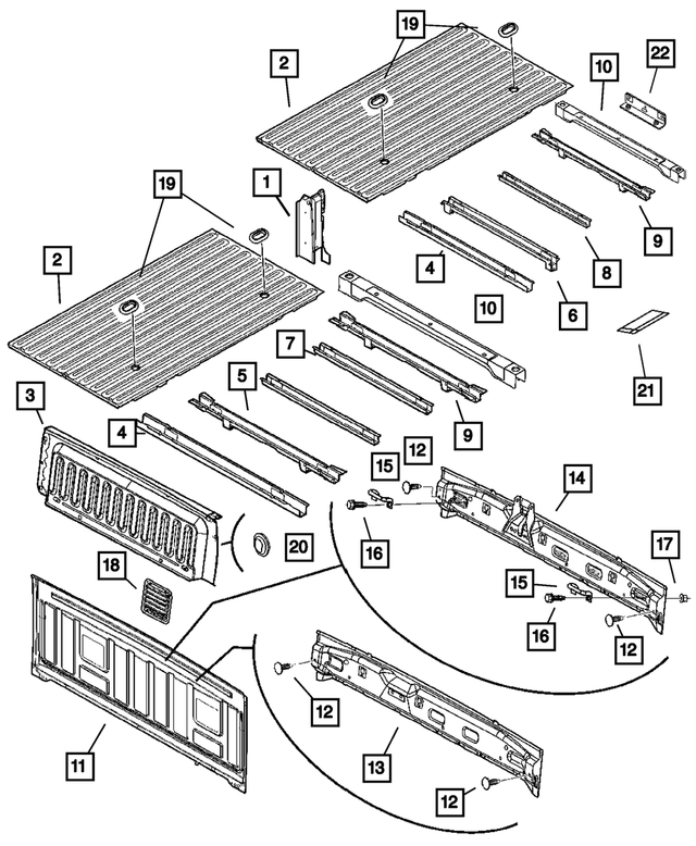 6101331 - Body Sheet Metal Except Doors: Hex Head Bolt And Coned Washer for Mopar Image