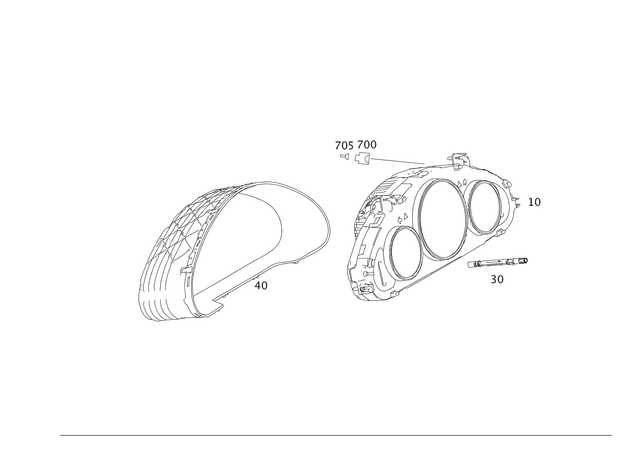 2195405911 - Electrical Equipment and Instruments: Instrument Cluster for Mercedes-Benz: CLS500, CLS55 AMG, CLS550, CLS63 AMG Image image