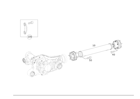 Front Axle Differential Propeller Shaft for 2016 Mercedes-Benz GLE450 AMG #0