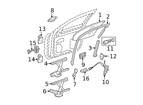 Lock & Hardware for 2005 Chevrolet Colorado #1