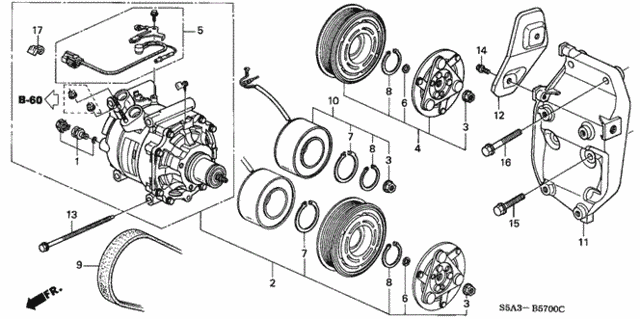A/C Compressor for 2002 Honda Civic #0