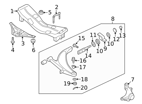 Suspension Components for 2007 Subaru Impreza #0