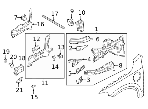 Structural Components & Rails for 2019 Volvo XC90 #0