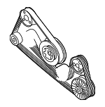 77903137Q - Cooling System: Serpentine Belt for Audi Image