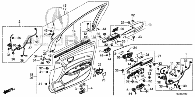 Front Door Lining for 2015 Acura TLX #0