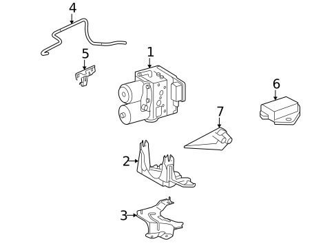 ABS Components for 2007 Toyota Camry #1