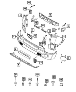 5VW91LXHAA - Frame, Bumper and Fascia: Tow Hook Cover for Mopar Image