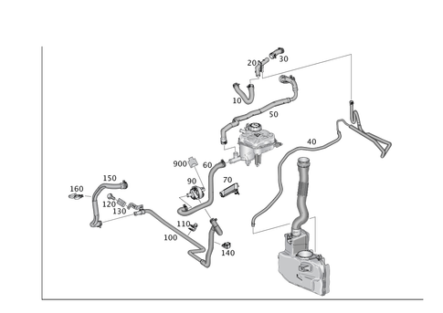 Heating Water Line for 2016 Mercedes-Benz GL350 #0