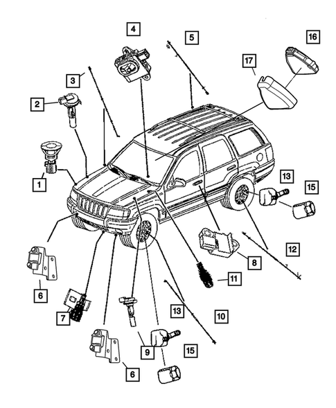 Sensors for 2001 Jeep Grand Cherokee #1