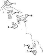 1236211300 - Engine: Side Mount for Toyota: Paseo, Tercel Image