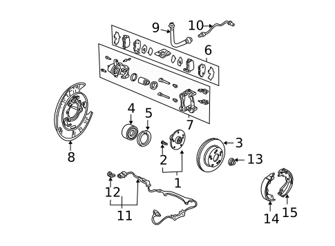 Dash 4 Brake Parking Brake Shoe Set With Springs For Honda MDX 07-13 & Pilot 09-13 – Rear, Left & Right