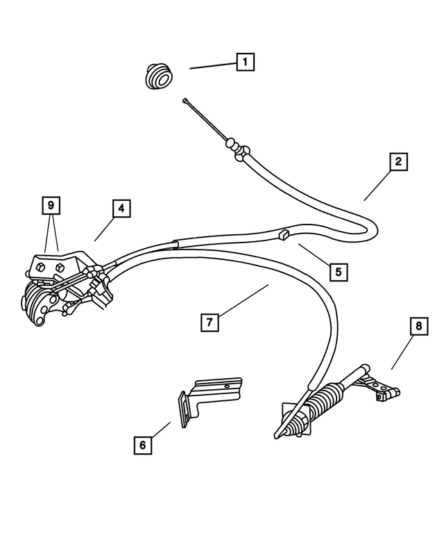 4861472AA - Fuel: Throttle Control Cable Bracket for Mopar Image
