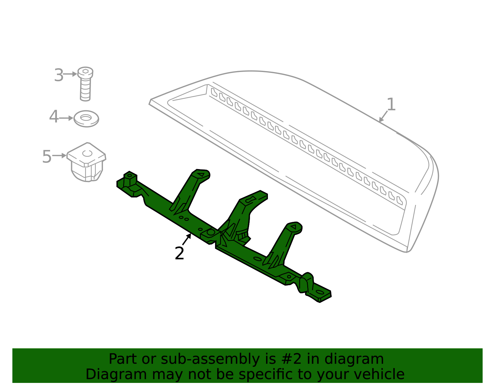 31420359 - High Mount Lamp Bracket - 2017-2020 Volvo S90 | Volvo OEM ...