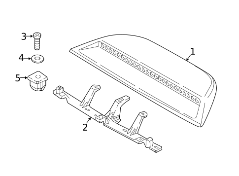High Mounted Stop Lamp for 2019 Volvo S90 #0