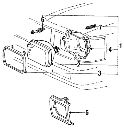 Headlamp Components for 1987 Toyota Pickup #0