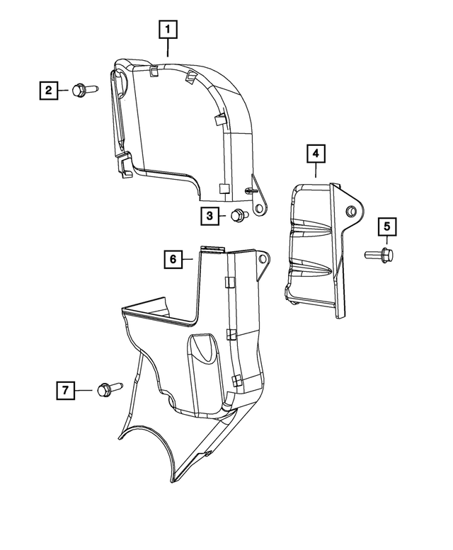 4892654AB - 1.4L Gas; Engine: Timing Belt Cover, Upper for Mopar Image