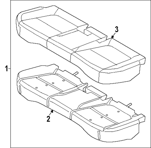 Rear Seat Components for 2024 Hyundai Kona Electric #2