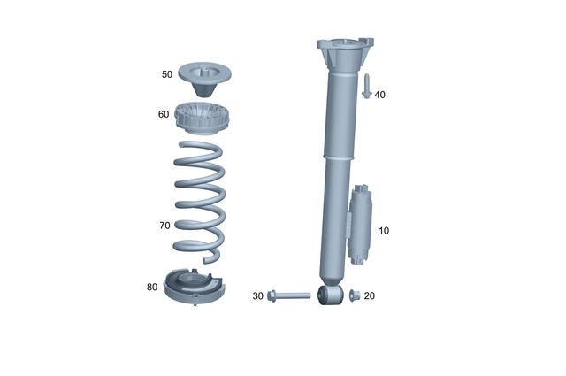 2363200600 - Suspension: Shock Absorber for Mercedes-Benz: CLE300, CLE450, CLE53 AMG Image image