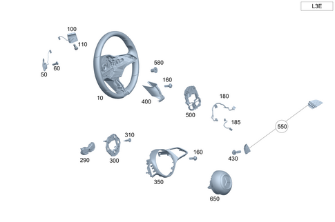 Steering Wheel and Steering Wheel Lock for 2023 Mercedes-Benz EQE AMG #0