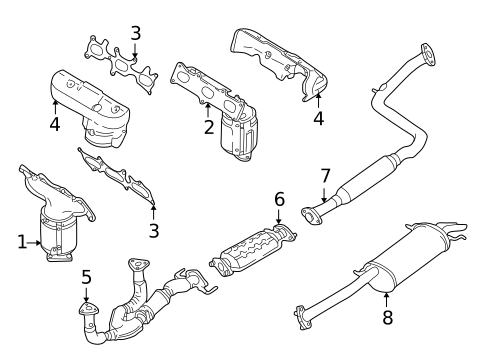 Exhaust Components for 2001 Mazda 626 #0