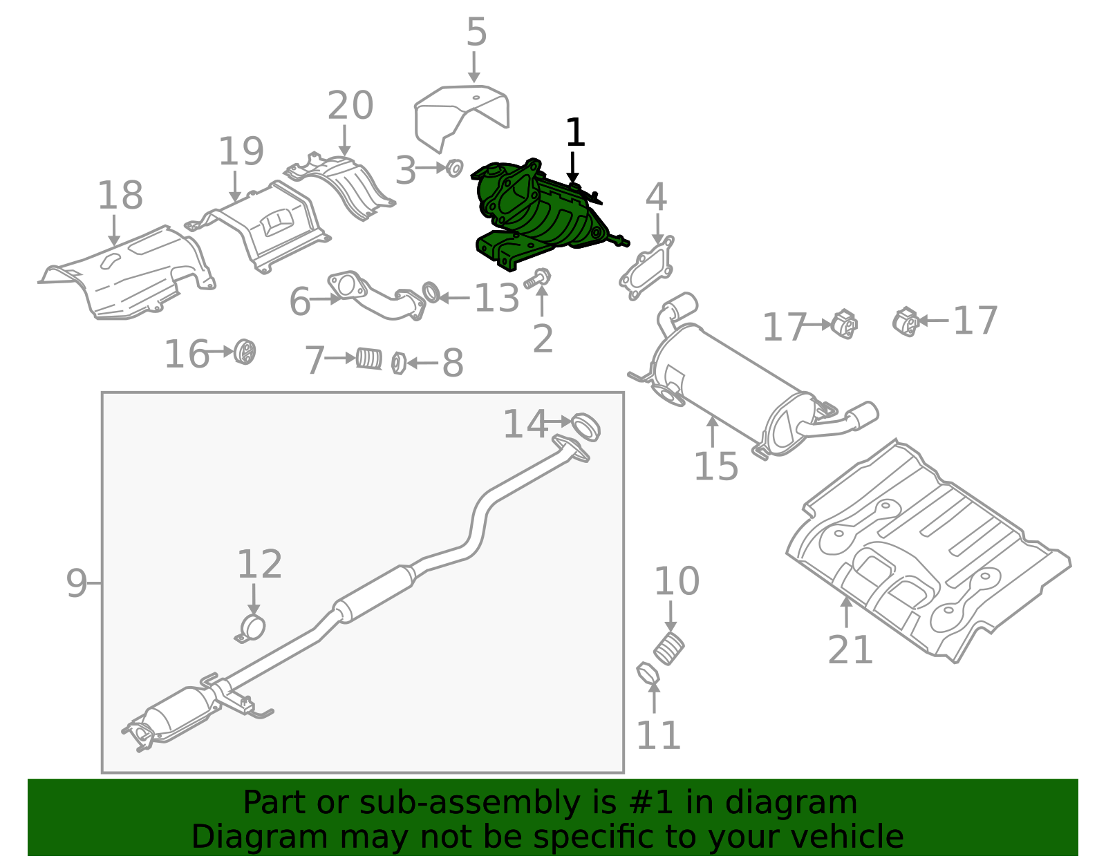 L3K2-20-50XA - Catalytic Converter 2008-2012 Mazda CX-7 | Mazda-Parts