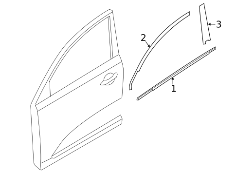 Exterior Trim - Front Door for 2020 Kia Sportage #0