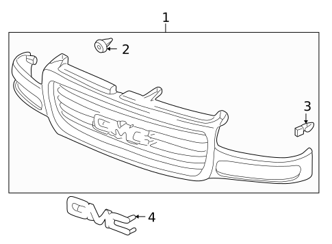 Grille & Components for 2003 GMC Yukon #0