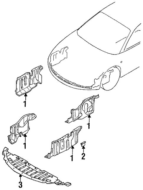 Splash Shields for 1996 Mitsubishi Eclipse #0