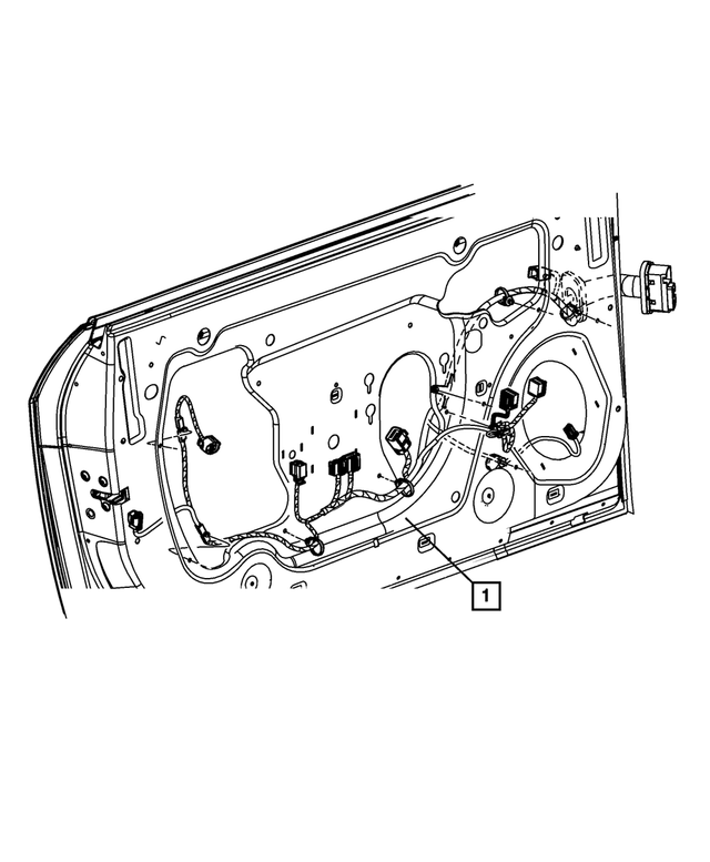 « 4607679AI – Electrical : Porte Avant Cablage, Côté Gauche pour Mopar Image »