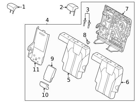 Second Row Seats for 2022 Kia Sorento #4
