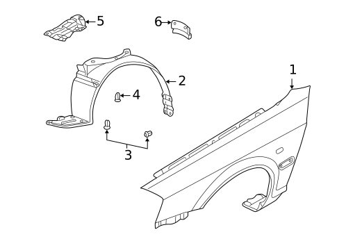 Fender & Components for 2005 Kia Optima #0