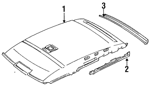 Interior Trim - Roof for 1991 Mercury Tracer #0