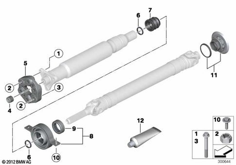Prop Shaft, Single Components for 2017 BMW 535i #0