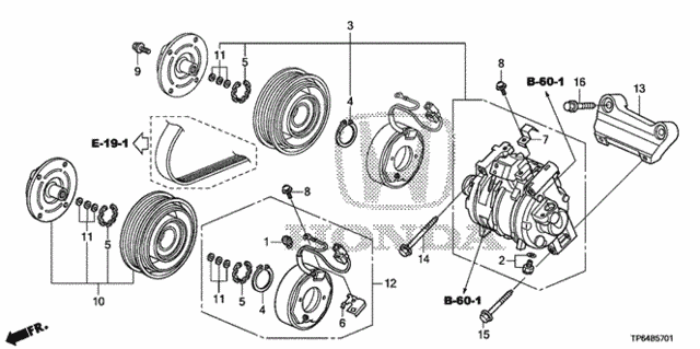 A/C Compressor (L4) for 2012 Honda Crosstour #0