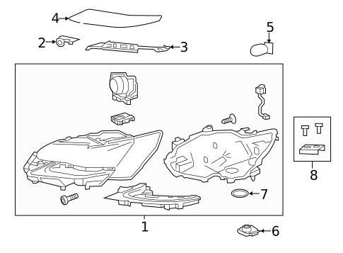 Headlamp Components for 2019 Lexus GS F #0