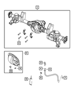 5183511AA - Rear Axle; Dana 226 MM; Differential and Drive Line: Rear Axle Housing for Mopar Image